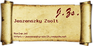 Jeszenszky Zsolt névjegykártya
