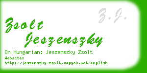 zsolt jeszenszky business card